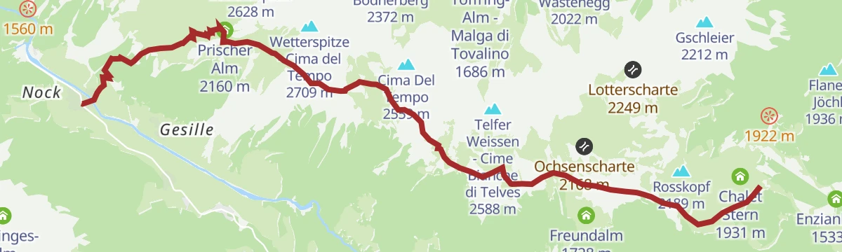 Route map: Ridnaun High Trail